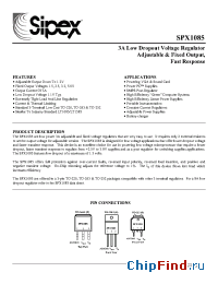 Datasheet SPX1085AR-2.5 manufacturer Sipex