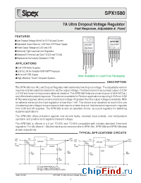 Datasheet SPX1580T5-3.3 производства Sipex