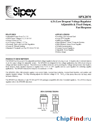 Datasheet SPX2870AT-2.5 manufacturer Sipex