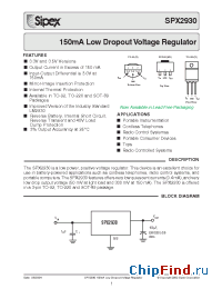 Datasheet SPX2930N-4.0 manufacturer Sipex