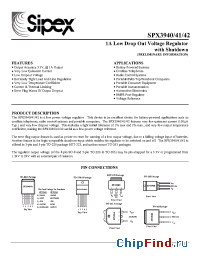 Datasheet SPX3940AM3-5.0 manufacturer Sipex