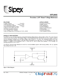 Datasheet SPX4041N manufacturer Sipex