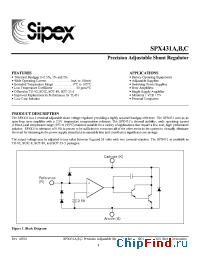 Datasheet SPX431AM1 manufacturer Sipex