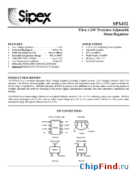 Datasheet SPX432 manufacturer Sipex