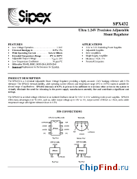 Datasheet SPX432S manufacturer Sipex