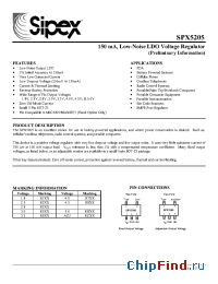 Datasheet SPX5205M5-3.3 manufacturer Sipex