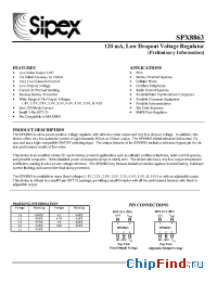 Datasheet SPX8863M5-2.8 manufacturer Sipex
