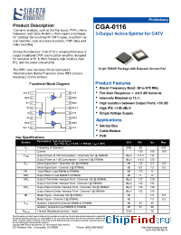 Datasheet CGA-0116 manufacturer Sirenza