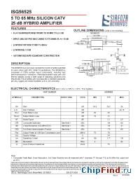 Datasheet ISG56525 manufacturer Sirenza