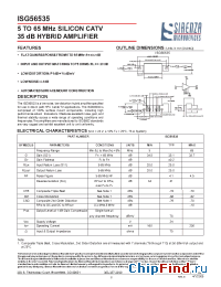 Datasheet ISG56535 manufacturer Sirenza