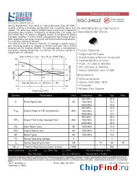 Datasheet SGC-2463Z manufacturer Sirenza