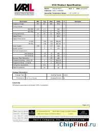 Datasheet VCO191-967X производства Sirenza