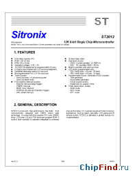 Datasheet ST2012 manufacturer Sitronix