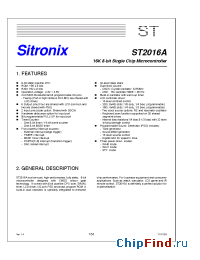 Datasheet ST2016A manufacturer Sitronix