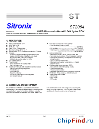 Datasheet ST2064 manufacturer Sitronix