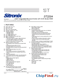 Datasheet ST2204 производства Sitronix