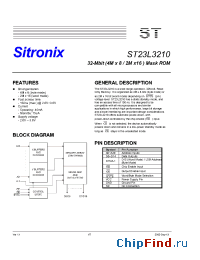 Datasheet ST23L3210 manufacturer Sitronix
