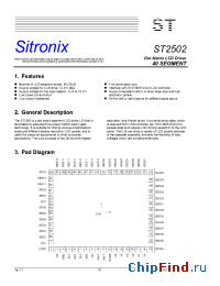 Datasheet ST2502 manufacturer Sitronix