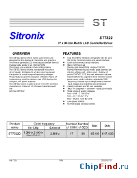 Datasheet ST752 manufacturer Sitronix
