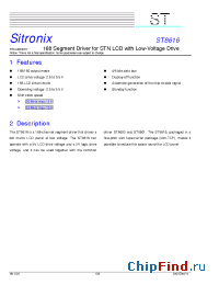 Datasheet ST8616 manufacturer Sitronix
