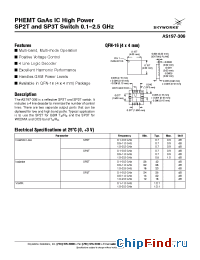 Datasheet AS197-306 manufacturer Skyworks