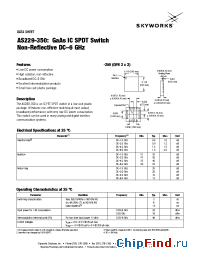 Datasheet AS229-350 manufacturer Skyworks