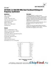 Datasheet CX74038 manufacturer Skyworks