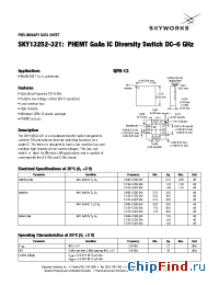 Datasheet SKY13252-321 manufacturer Skyworks