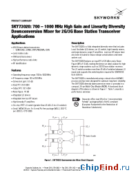 Datasheet SKY73020 manufacturer Skyworks