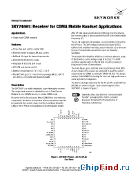 Datasheet SKY74691CDMA manufacturer Skyworks