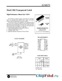 Datasheet SL74HC75N manufacturer SLS