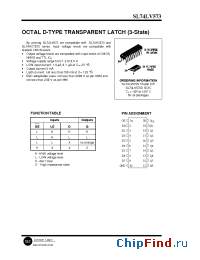 Datasheet SL74LV573D manufacturer SLS