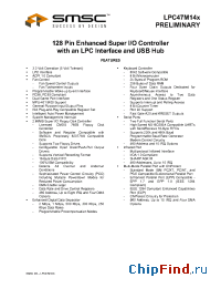 Datasheet LPC47M142-NC manufacturer SMSC