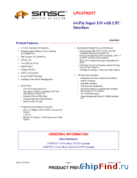 Datasheet LPC47N217-JV manufacturer SMSC