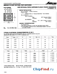 Datasheet 116XC001 manufacturer Solitron