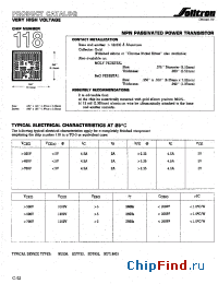 Datasheet 118XC002 manufacturer Solitron