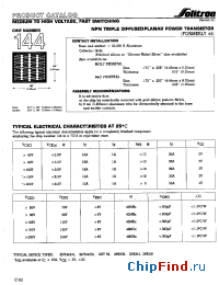 Datasheet 144XC015 производства Solitron