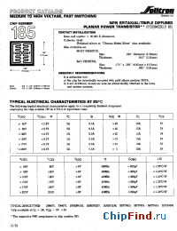 Datasheet 185XC003 manufacturer Solitron
