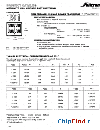 Datasheet 191XC005 manufacturer Solitron