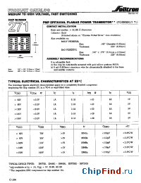 Datasheet 271XC001 manufacturer Solitron