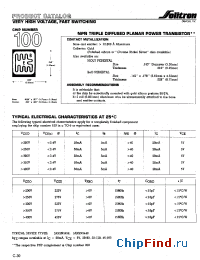 Datasheet 2N3440 manufacturer Solitron