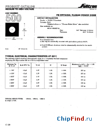 Datasheet 500XC003 manufacturer Solitron