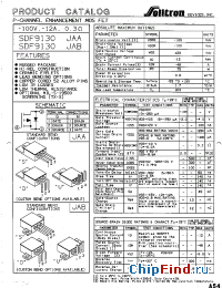 Datasheet SDF9130 manufacturer Solitron
