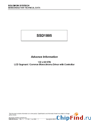 Datasheet SSD1805 manufacturer Solomon Systech