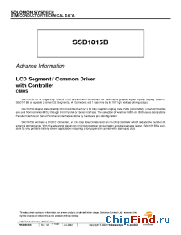 Datasheet SSD1815B manufacturer Solomon Systech