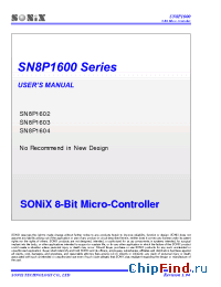 Datasheet SN8A1602A manufacturer SONiX