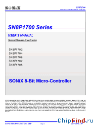 Datasheet SN8A1702A manufacturer SONiX