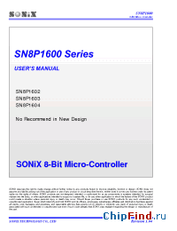 Datasheet SN8P1603 manufacturer SONiX