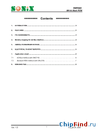 Datasheet SNR008 manufacturer SONiX