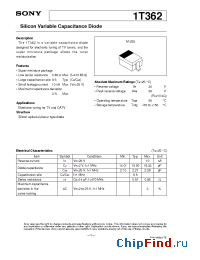 Datasheet 1T362 manufacturer SONY